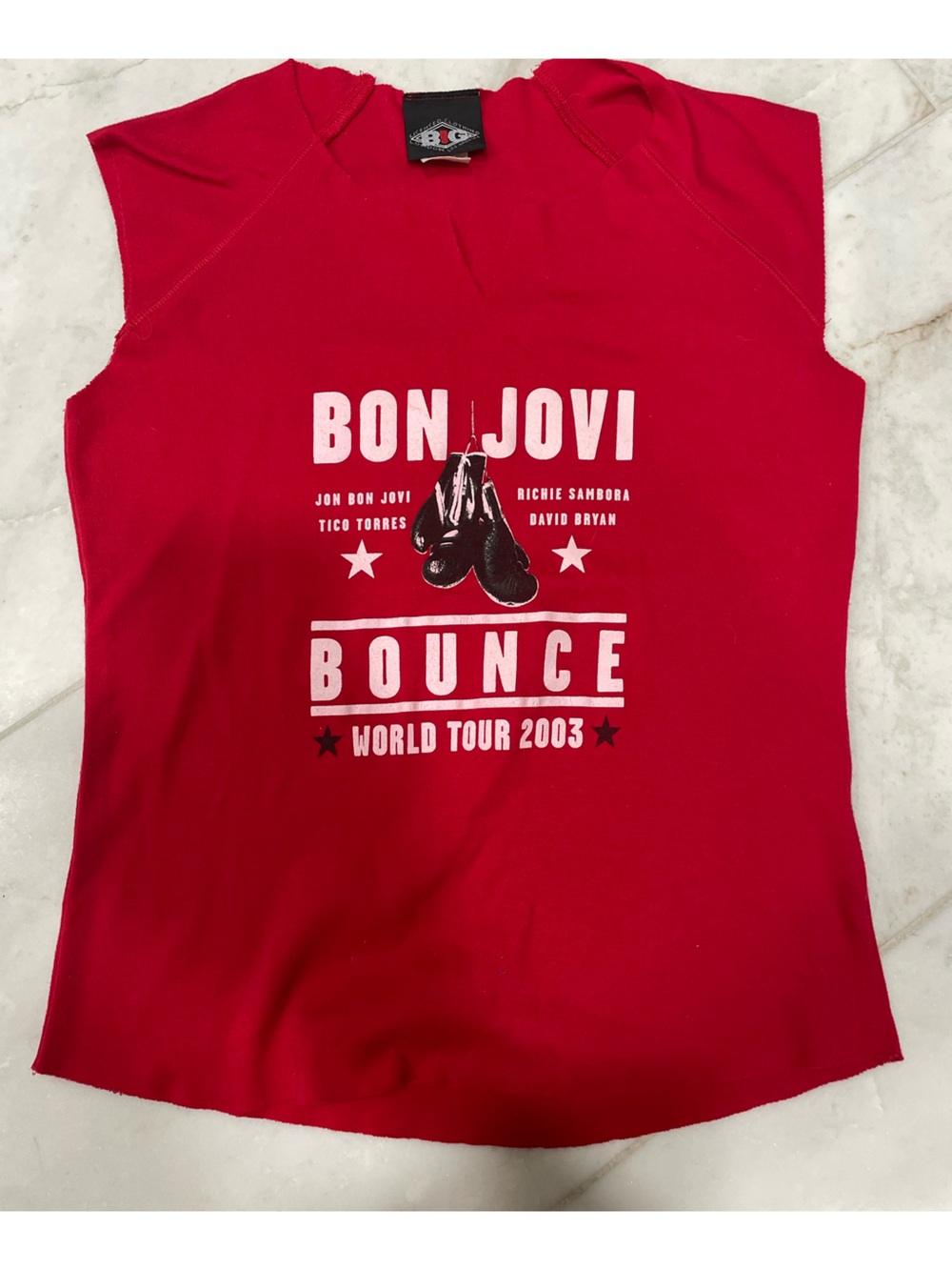 Bon Jovi Tour Red 'Bounce' Tank Top - Women's Music Tour Tee
